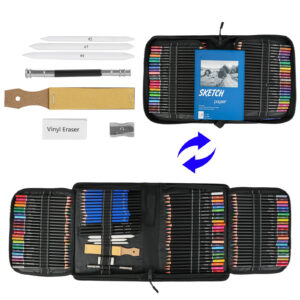 Professional 145pcs Art Set 120-Color Pencil for Drawing with 120 Vibrant Colors