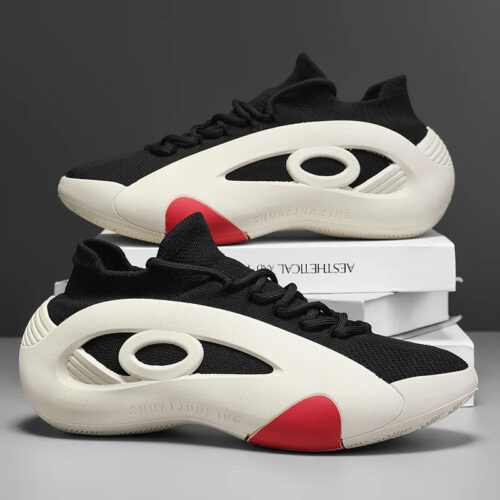 New Summer Men's Shoes Trendy Versatile Mesh Breathable Thick Bottom Youth Running Sports and Leisure Shoes