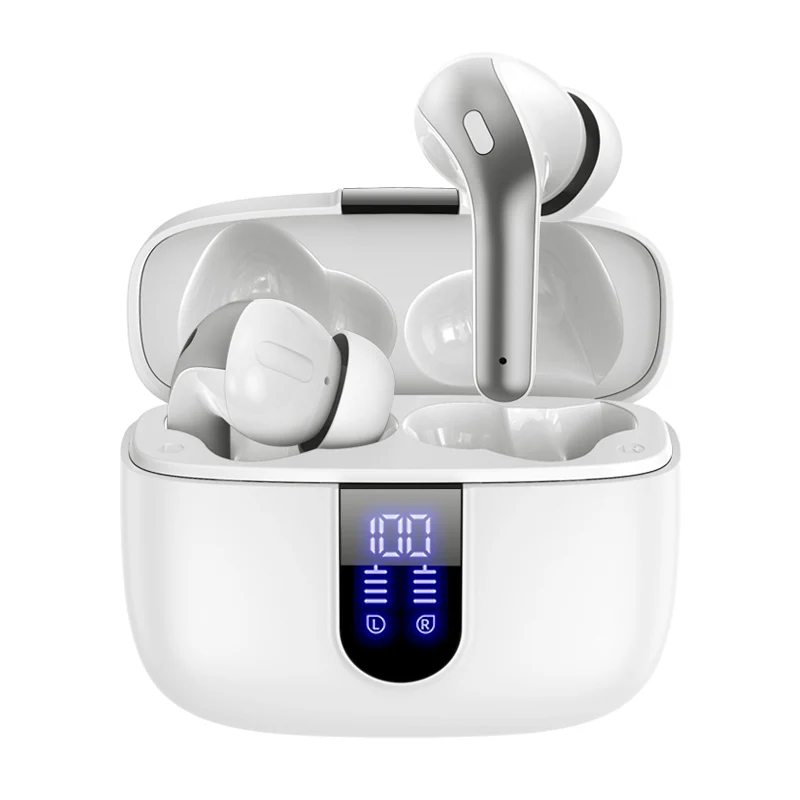 Ultra-Long Life New Smart Noise Cancelling Wireless Earbuds Digital Display Fashion Business Stereo Sound BT5.4 Headphones