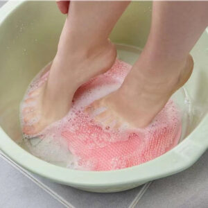 Hot Sale Bath Brush Dead Skin Massage Body With Suction Non Slip Pink Color Silicone Feet Cleaner Shower Foot Massage