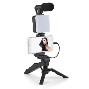 AY-49 Video-Making Kit Camera Phone Octopus Tripod Video Kit Led Light Microphone Tripod Hands Video Lighting Kit Selfie Stick