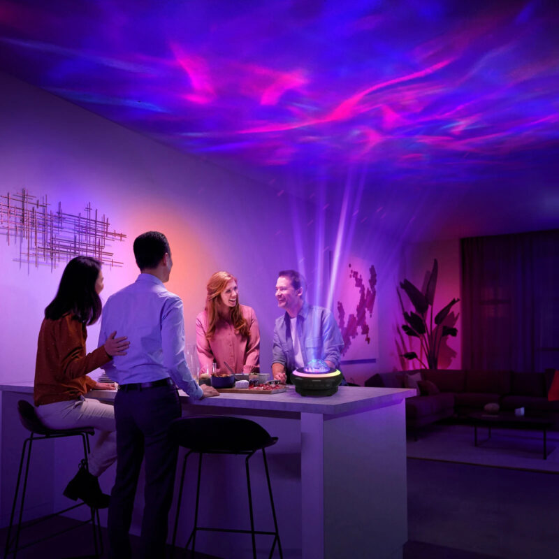 Aurora Borealis Star Starry Ocean Wave Projector LED Tabletop Music Speaker Player Night Light Northern Lamp