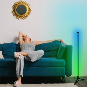 Indoor Home Decor Smart Corner Floor Standing Standard Lamp Lighting Modern Stand Floor Light LED RGB Floor Lamps