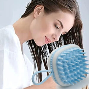Hot Selling Silicone Scalp Massager Shampoo Brush Hair Scrubber with Soft Silicone Bristles Scalp Scrubber