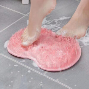 Hot Sale Bath Brush Dead Skin Massage Body With Suction Non Slip Pink Color Silicone Feet Cleaner Shower Foot Massage