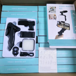 AY-49 Video-Making Kit Camera Phone Octopus Tripod Video Kit Led Light Microphone Tripod Hands Video Lighting Kit Selfie Stick