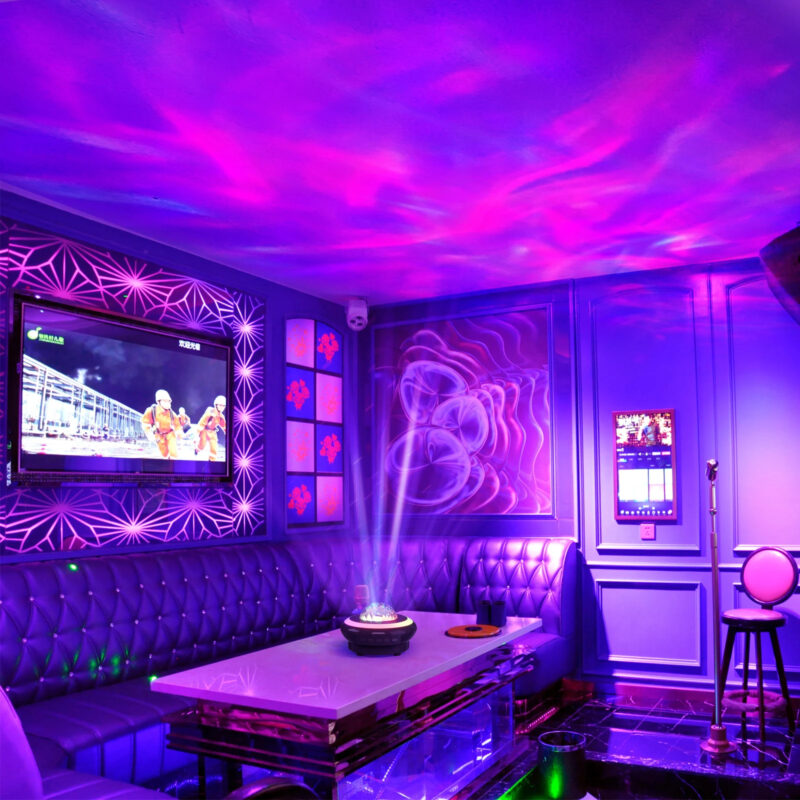 Aurora Borealis Star Starry Ocean Wave Projector LED Tabletop Music Speaker Player Night Light Northern Lamp