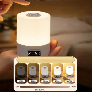 USB Chargeable LED Modern Sleep Lamp Clock Baby Night Light Touch Control Smart Home Product