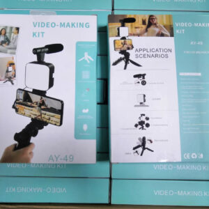 AY-49 Video-Making Kit Camera Phone Octopus Tripod Video Kit Led Light Microphone Tripod Hands Video Lighting Kit Selfie Stick