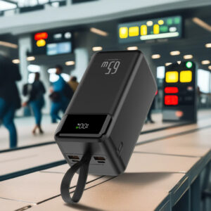 Real Capacity PD65W 50000mAh Power Bank 22.5W USB Outdoor Fast Charger Portable Phone Charger Large 65W Output Aluminum