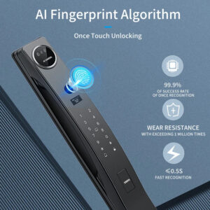 XSDTS CS40 Face Recognition Smart Lock Tuya Video Intercom WiFi Camera Fingerprint Door Lock with Multilingual