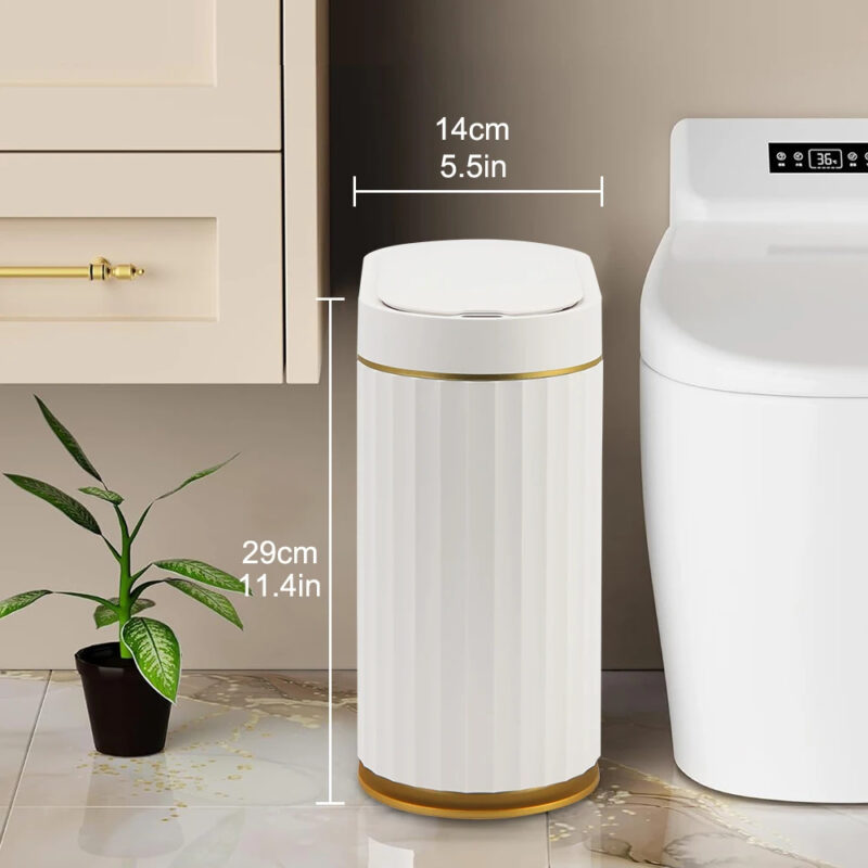 Automatic Waste Bins with Sensor for Indoor Household Waterproof Bathroom Dustbin Smart Home Products Smart Trash Can