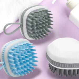 Hot Selling Silicone Scalp Massager Shampoo Brush Hair Scrubber with Soft Silicone Bristles Scalp Scrubber