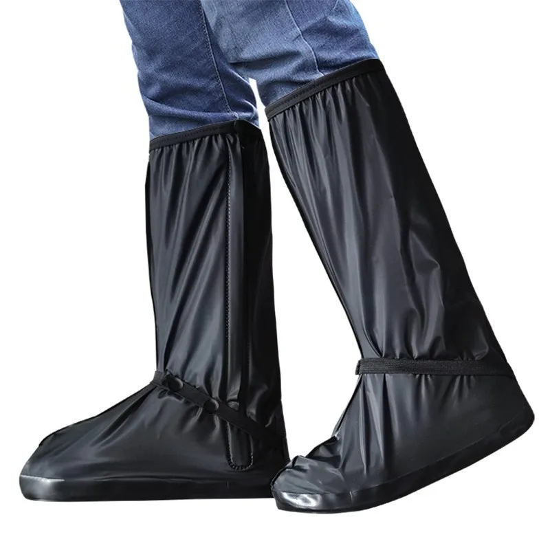 Foldable Custom Long Pattern Rainboots Portable Plastic Shoe Lightweight Outdoor Unisex Waterproof Raincoat Rain Boots Cover