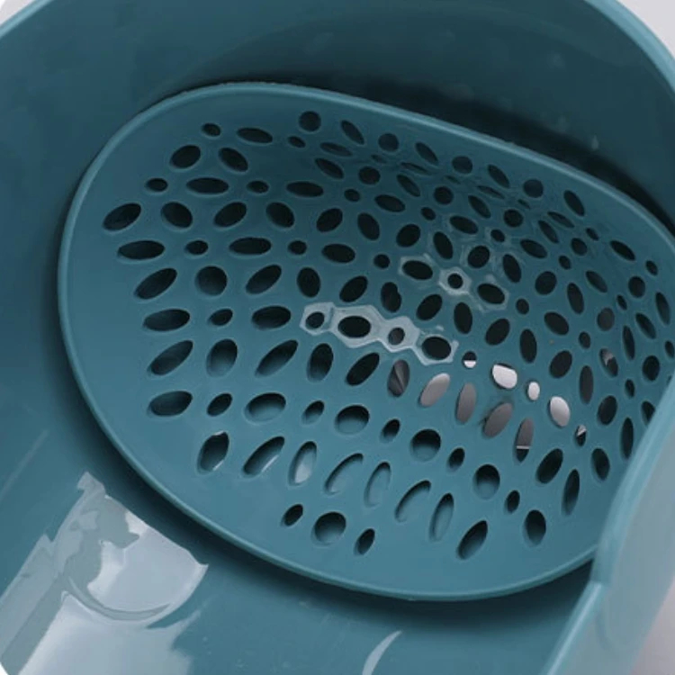 Drain Basket Kitchen Bathroom Sink Food Strainer Collapsible Plastic Drainage Vegetable Fruits Dish Microfiber