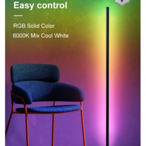 Indoor Home Decor Smart Corner Floor Standing Standard Lamp Lighting Modern Stand Floor Light LED RGB Floor Lamps