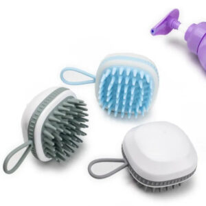 Hot Selling Silicone Scalp Massager Shampoo Brush Hair Scrubber with Soft Silicone Bristles Scalp Scrubber