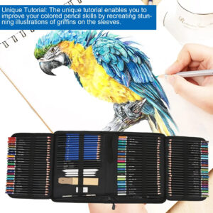 Professional 145pcs Art Set 120-Color Pencil for Drawing with 120 Vibrant Colors