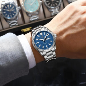 Poedagar 683 Dual Calendar Waterproof Luminous Watch for Men Business Round Dial Stainless Steel Strap Men's Quartz Watch