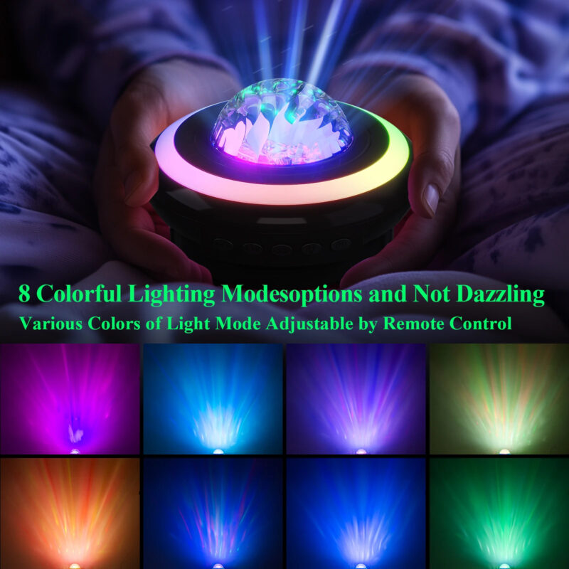 Aurora Borealis Star Starry Ocean Wave Projector LED Tabletop Music Speaker Player Night Light Northern Lamp