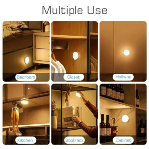 Led Motion Sensor Kitchen Cabinet Lights Lamp Usb Rechargeable Smart Induction Wall Light Wardrobe Night Lights