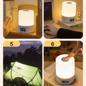 USB Chargeable LED Modern Sleep Lamp Clock Baby Night Light Touch Control Smart Home Product