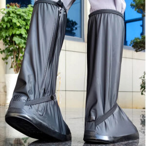 Foldable Custom Long Pattern Rainboots Portable Plastic Shoe Lightweight Outdoor Unisex Waterproof Raincoat Rain Boots Cover