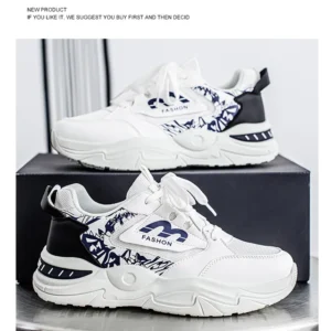 Spring and Autumn Men's New Breathable High Top Men's Trendy Versatile Thick Bottom Casual Student Sports Shoes