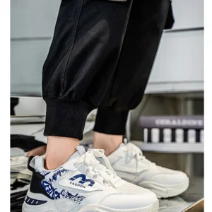 Spring and Autumn Men's New Breathable High Top Men's Trendy Versatile Thick Bottom Casual Student Sports Shoes