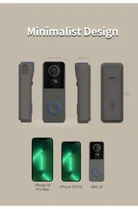 1080P HD Video Doorbell Intercom Night Vision Smart 2-Way Calling Doorbell Camera Waterproof Smart Wireless Door Phone