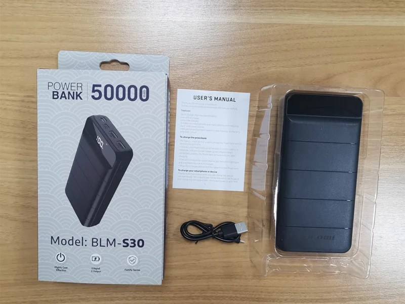 Smart Electronic Best Portable Battery Charger Power Bank 50000mah