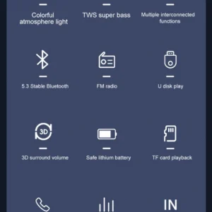 Mini Portable Blue-tooth Loudspeaker Electronic Gadget Smart Music Player Speakers Supporting Radio