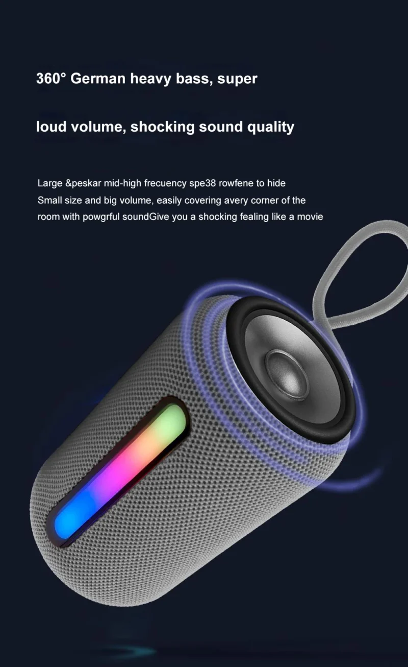Mini Portable Blue-tooth Loudspeaker Electronic Gadget Smart Music Player Speakers Supporting Radio