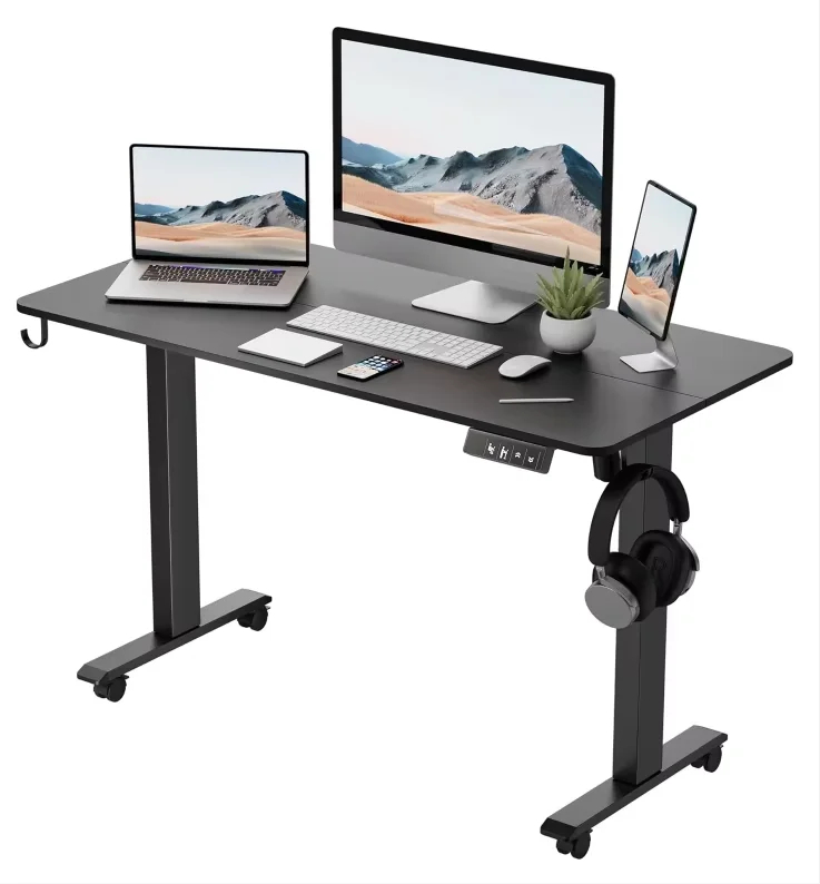 Fast Lift Electric Height Adjustable Desk — Customizable Single-Motor Ergonomic Standing Desk for Home & Office