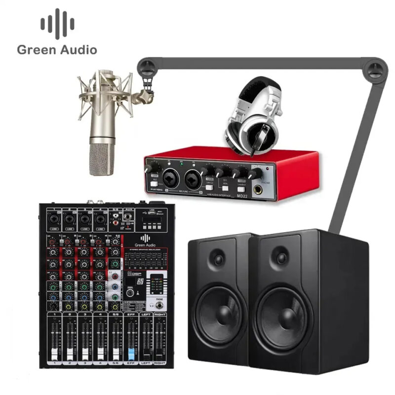 Newest Professional Audio Set Music Home Studio Monitors Recording Mic Microphone Headphones Equipment Sets Newest Professional Audio Set Music Home Studio Monitors Recording Mic Microphone Headphones Equipment Sets