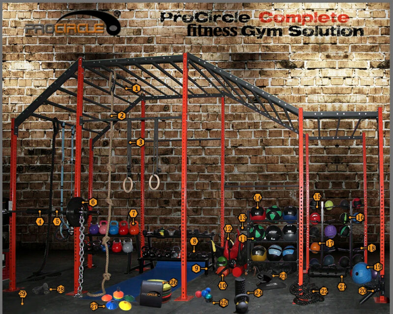 ProCircle Exercise Garage Small Gym Full Set Fitness Mini Gym Equipment