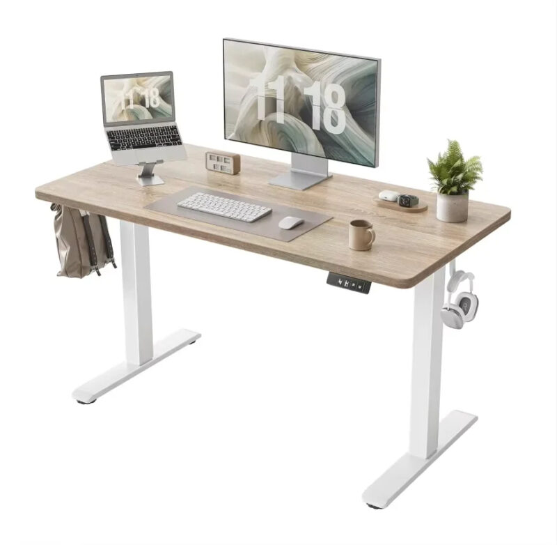 Fast Lift Electric Height Adjustable Desk — Customizable Single-Motor Ergonomic Standing Desk for Home & Office