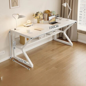 Custom Large Computer Racing RGB Light Gamer Table and Chair Set for Office Gaming Desk With LED